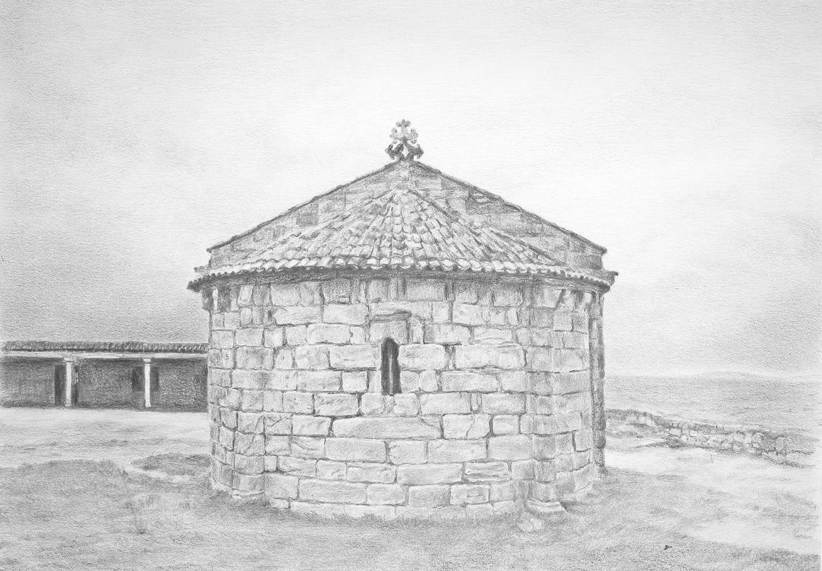 A Lanzada capilla parte trasera dibujo