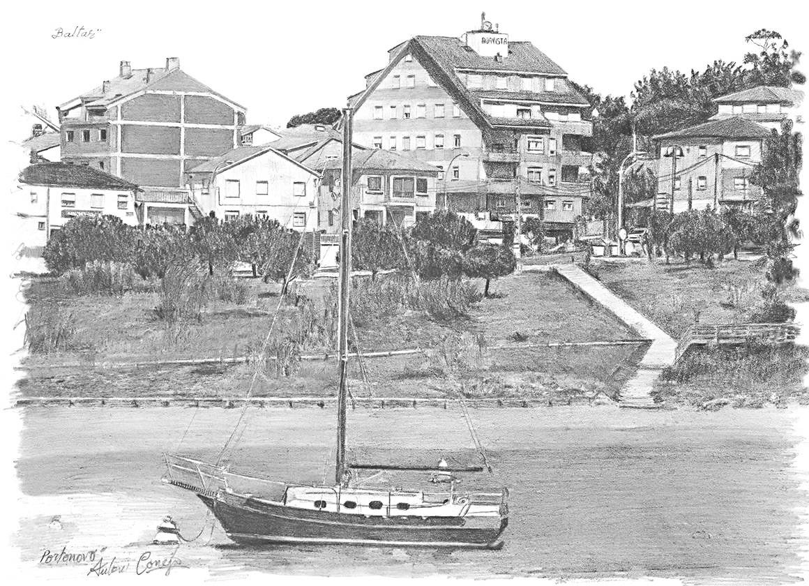 Edificio Boavista en Baltar  Portonovo dibujo