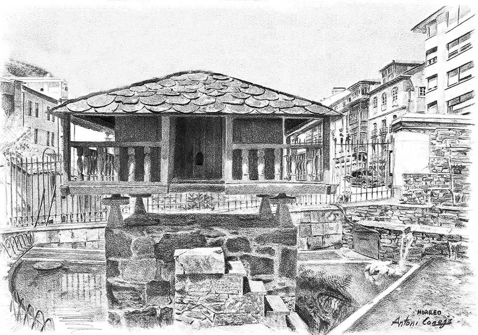 Horreo Cangas de Narcea dibujo