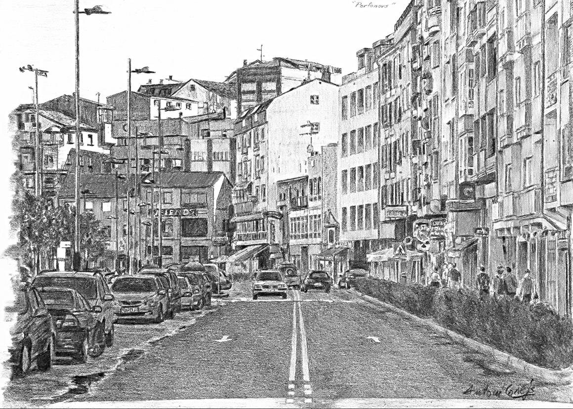 Rua Rafael Pico, Portonovo dibujo