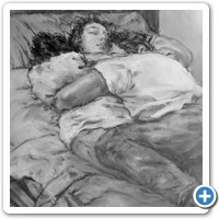 La siesta de Javi y Sonia boceto dibujo