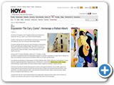 Noticia de la Exposición de Cal Y Canto con The Cavern Art en la que aprece una imagen de la obra titulada Rafael Alberti de Toni Conejo